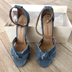 New Ulla Johnson denim heels